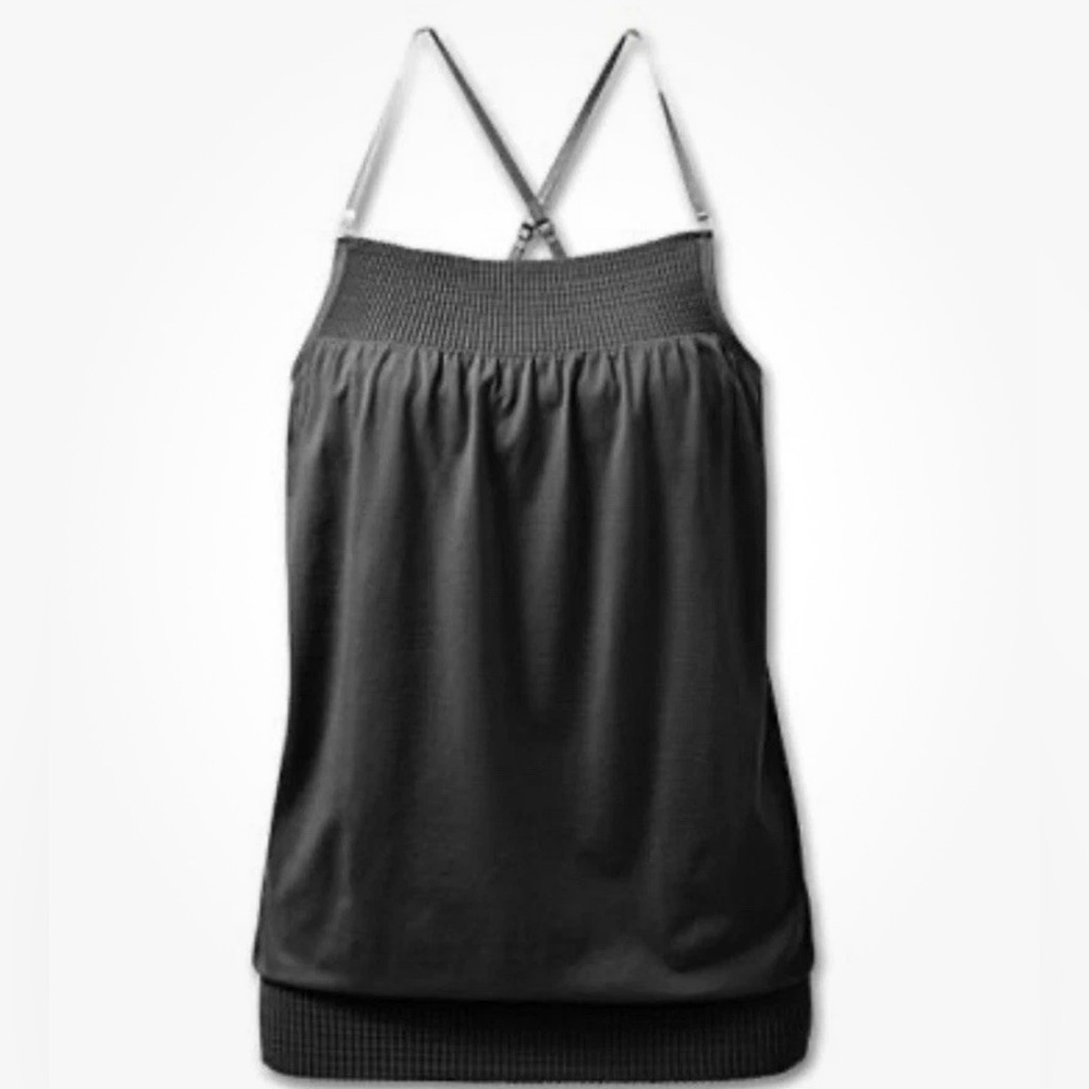 NWOT Athleta Seamless Anjali Black Cami Yoga Top Women’s Size Large